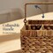 Best Choice Products Utensil Caddy w/Handle - 5 Compartments, Woven Wicker Utensil Silverware Flatware Organizer